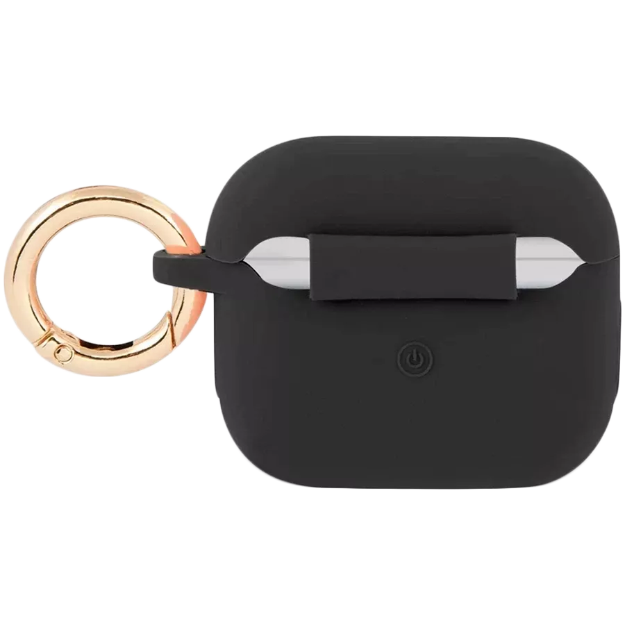 GUESS Іс Silicone with ring Script logo  Қара for AirPods (Gen3) — image №2