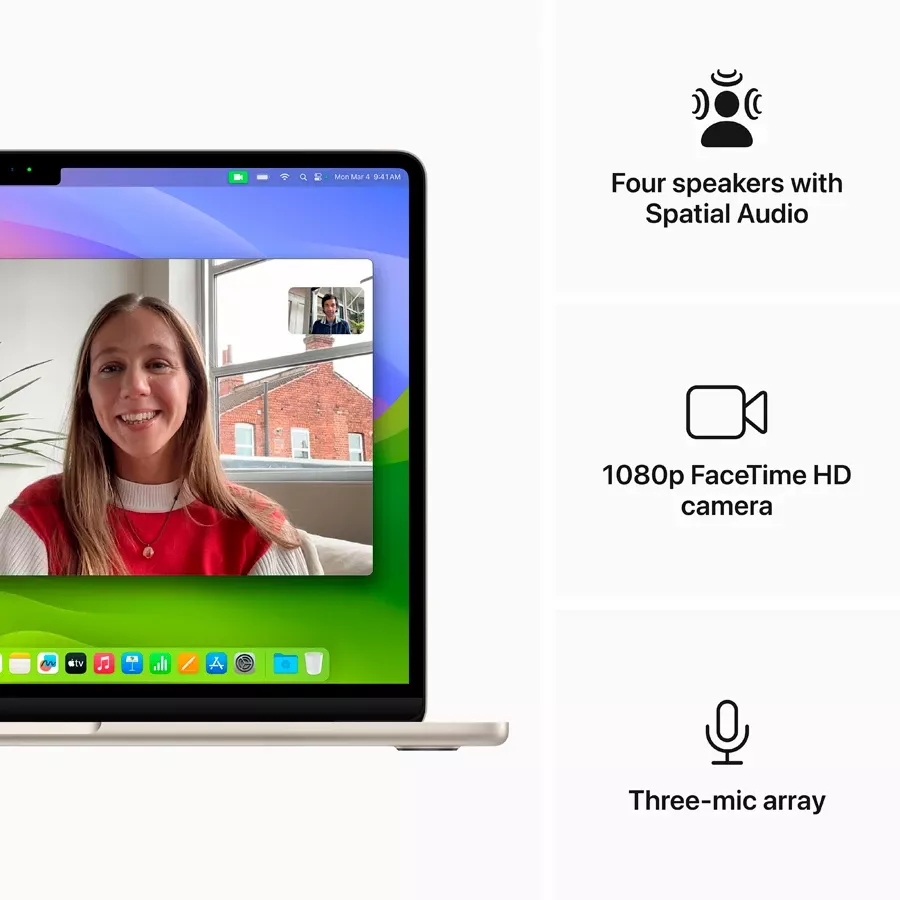 MacBook Air 13.6"  M3 (8C CPU/8C GPU), 8 GB, 256 GB, Starlight — Image №6