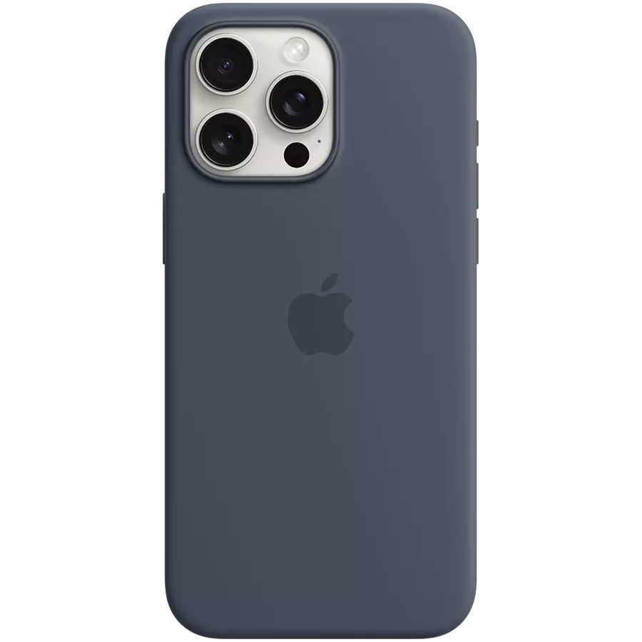 APPLE Silicone Case with MagSafe Storm Blue for iPhone 15 Pro Max — Image №1