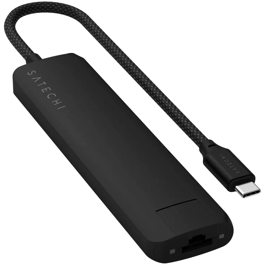 SATECHI  Slim 7 Multiport  Многопортовый адаптер  Чёрный — Изображение №2
