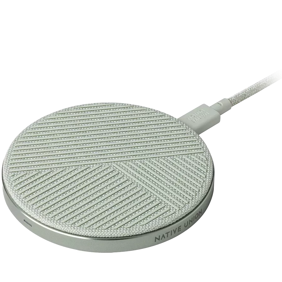 NATIVE UNION Drop Charge Pad Wireless Charger, 10 W, Light Green — Image №1