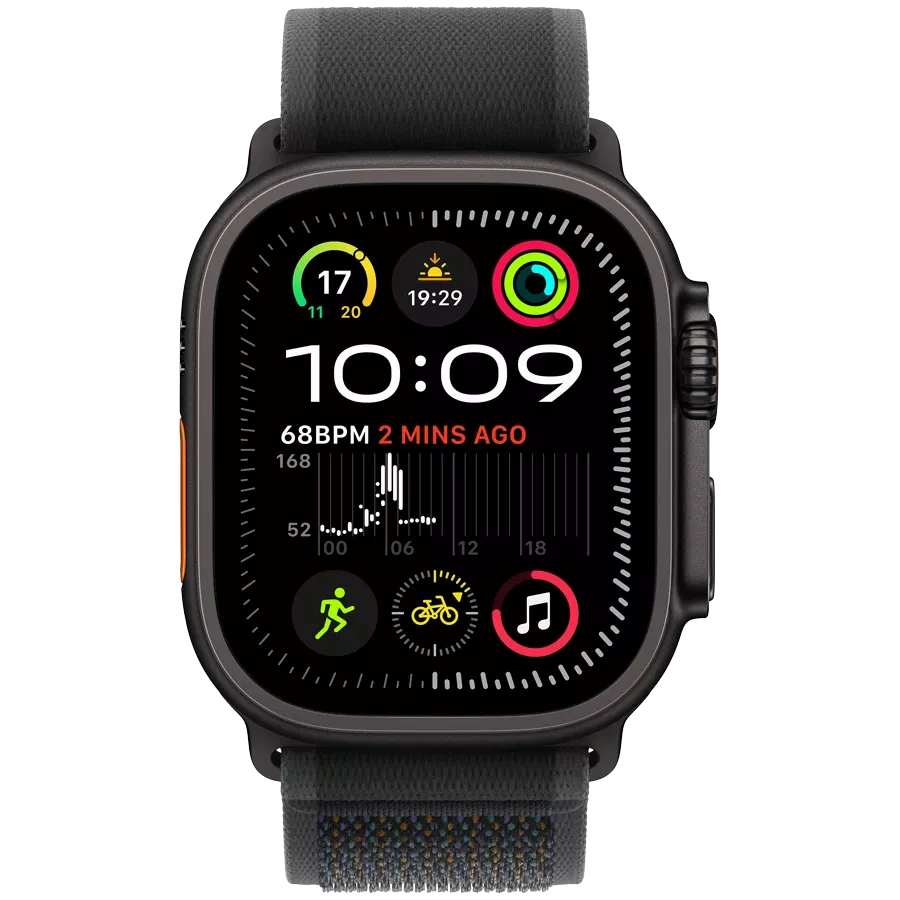 Apple Watch Ultra 2, 49мм, Black Titanium, Black Trail Loop, S/M — image №2