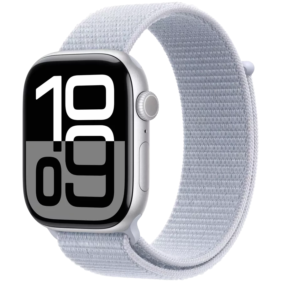 Apple Watch Series 10 GPS, 42mm, Silver, Blue Cloud Sport Loop — Image №1