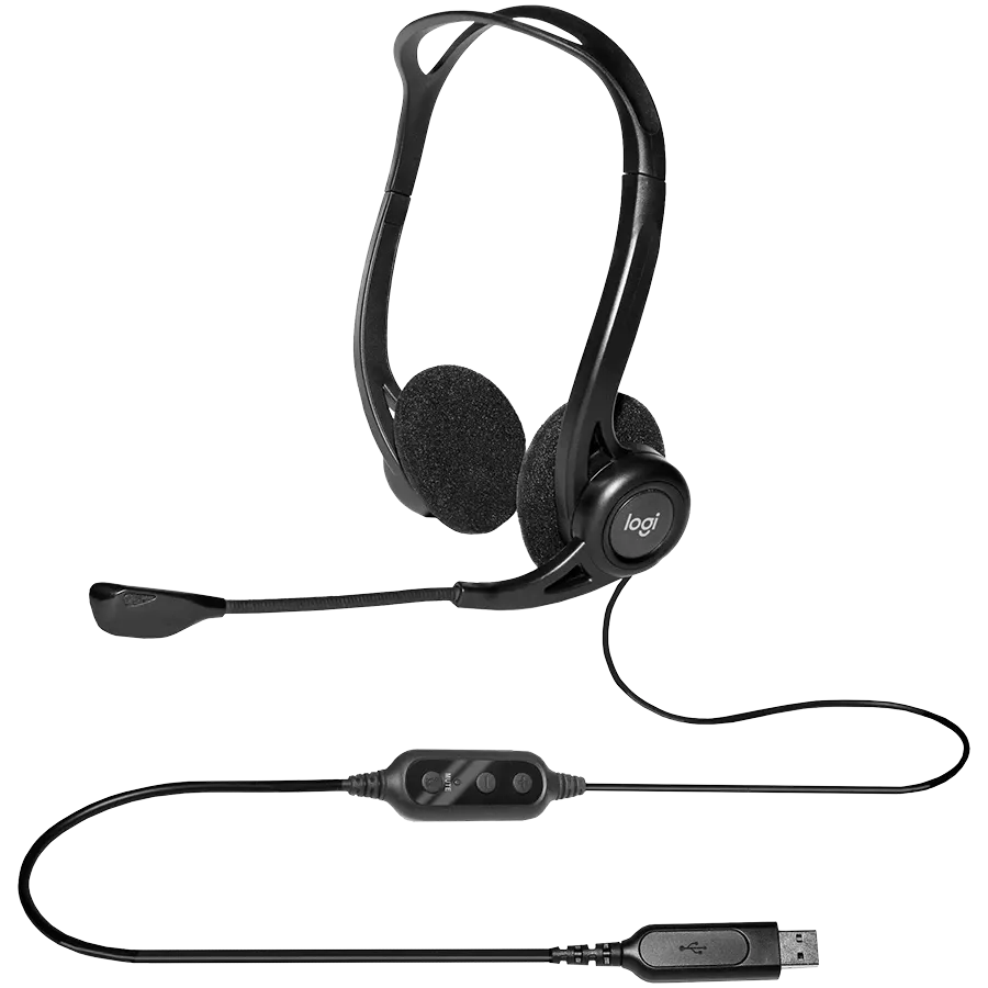 Наушники LOGITECH PC Headset 960 USB Black (L981-000100)  — Изображение №3