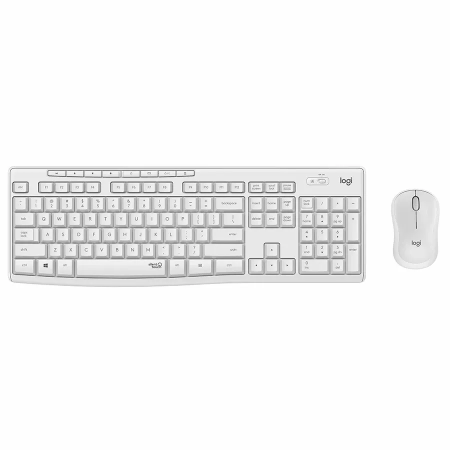 LOGITECH MK295 Silent Πληκτρολόγιο, Ασύρματο, Λευκό, Σλοβενική/Διεθνή Αγγλικά — Εικών №1