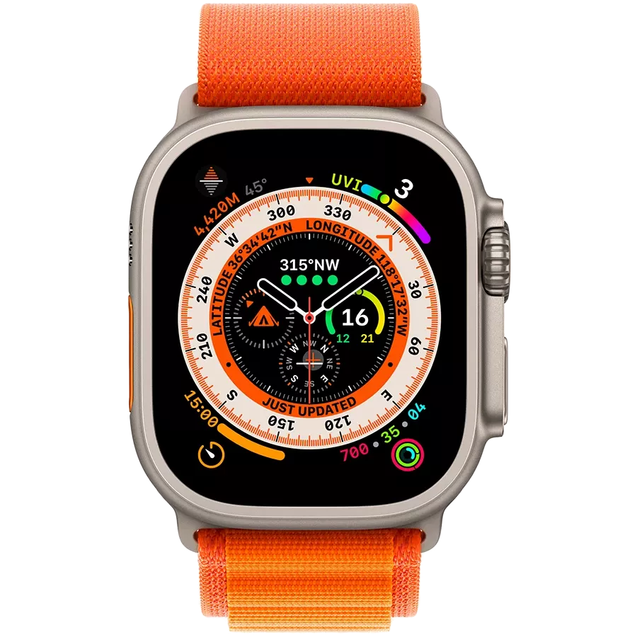 Band APPLE 49mm Loop - Medium Alpine Loop - Medium Orange for Apple Watch 44/45/49 mm — Image №3
