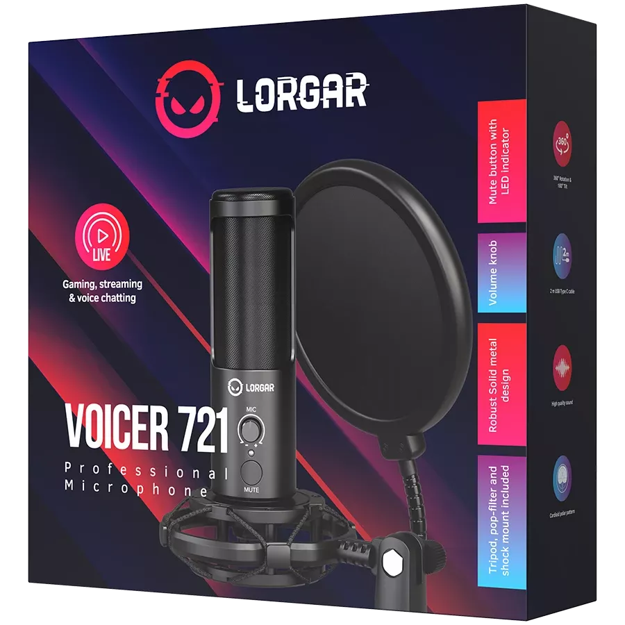 Микрофон LORGAR Voicer 721 (LRG-CMT721) — Изображение №10