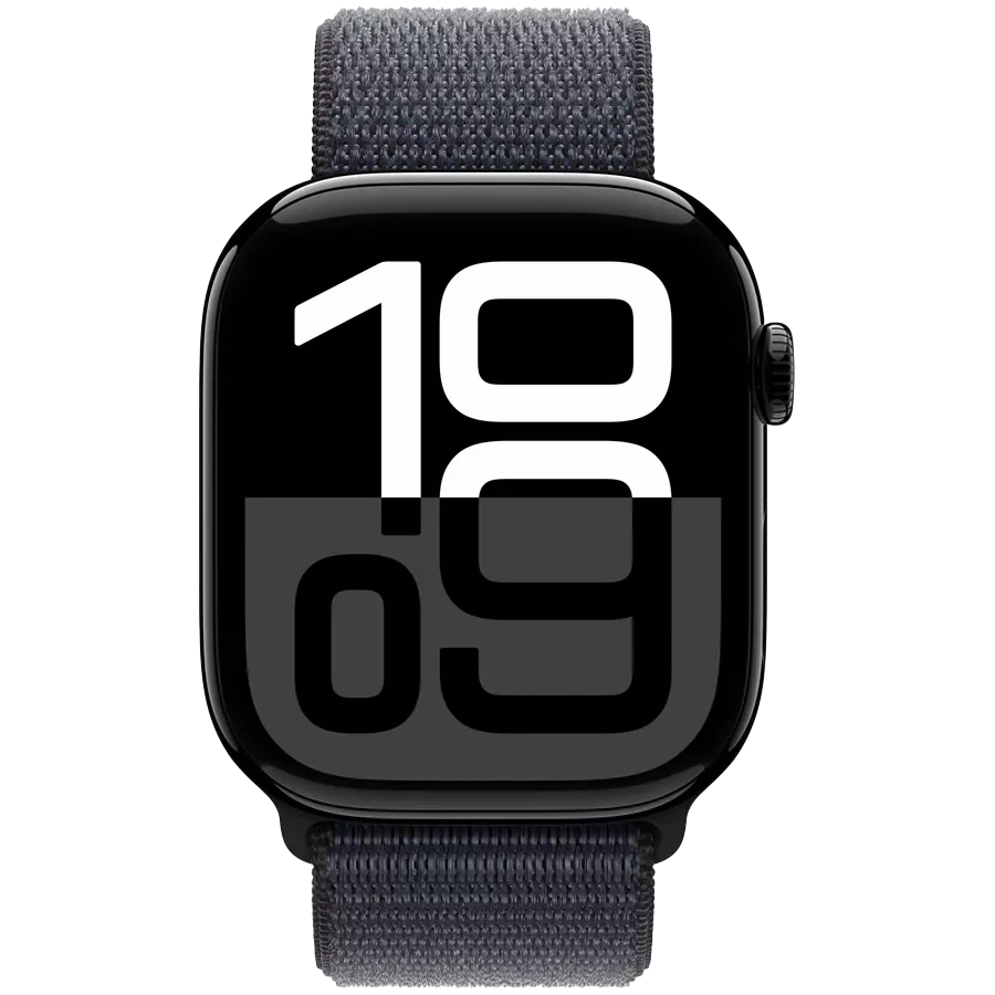 Apple Watch Series 10 GPS, 46mm, Jet Black, Ink Sport Loop — Image №2