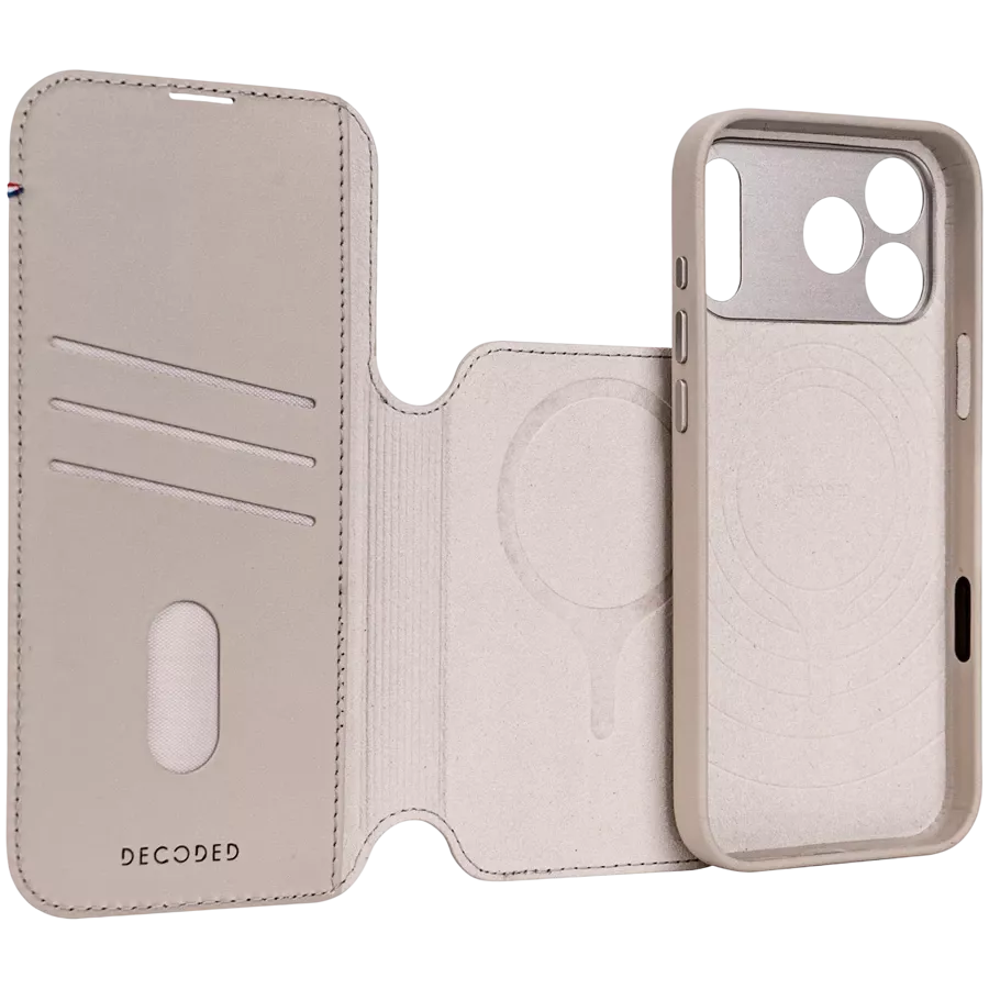 DECODED Wallet Leather Detachable Wallet with MagSafe, Solid Clay for iPhone 17 Pro — Image №5