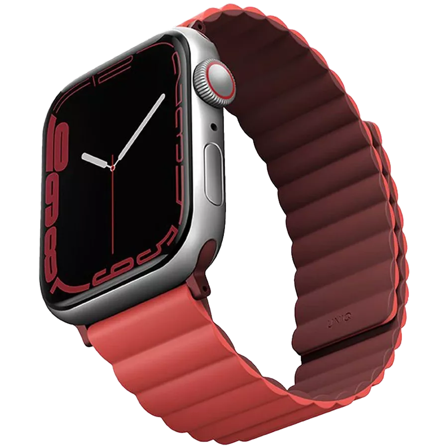 UNIQ Revix Reversible Magnetic Strap for Apple Watch 41/40/38 Band Revix Maroon/Coral for Apple Watch 38/40/41 mm — Image №1