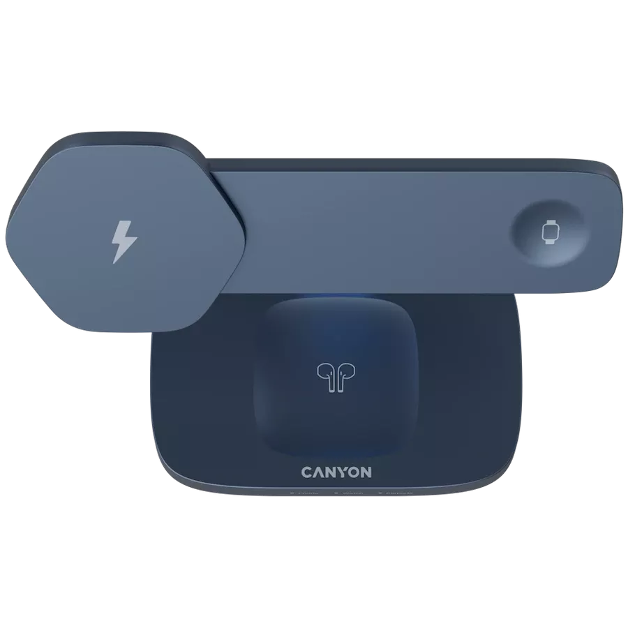 CANYON WCS-310 Ασύρματος φορτιστής, 24 βατ, Dark Grey/Blue — Εικών №3