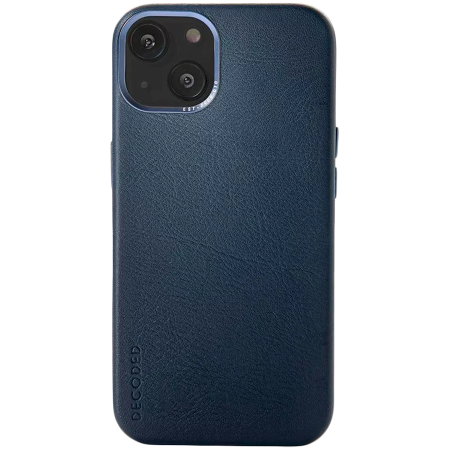 DECODED Case Leather Case with MagSafe, Navy for iPhone 13 — Image №1