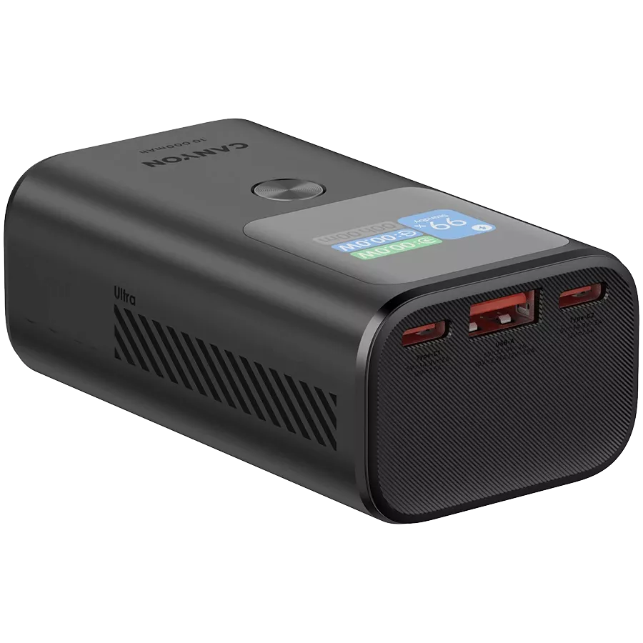 CANYON OnPower 130 Power Bank, 10000 mAh, Σκούρο Γκρι — Εικών №4