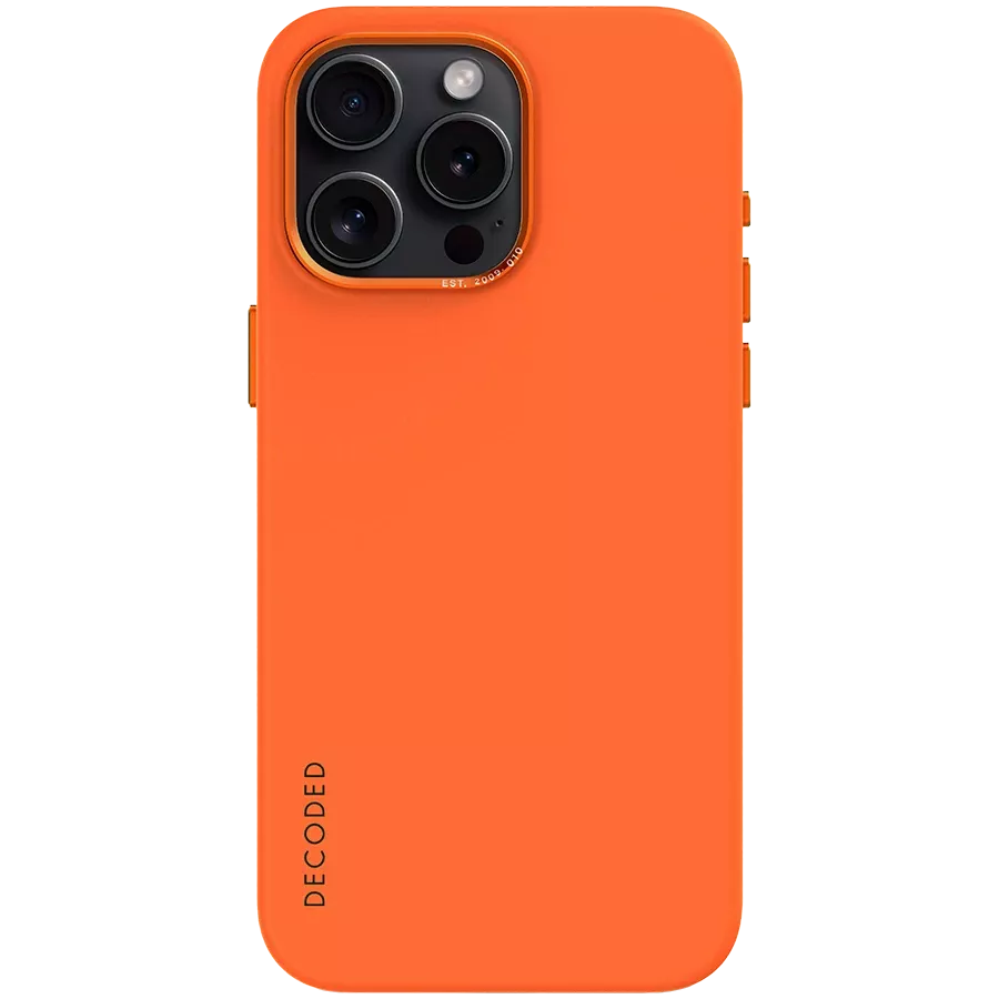 DECODED Case ANTIMICROBIAL SILICONE CASE with MagSafe, Apricot for iPhone 15 Pro Max — Image №1