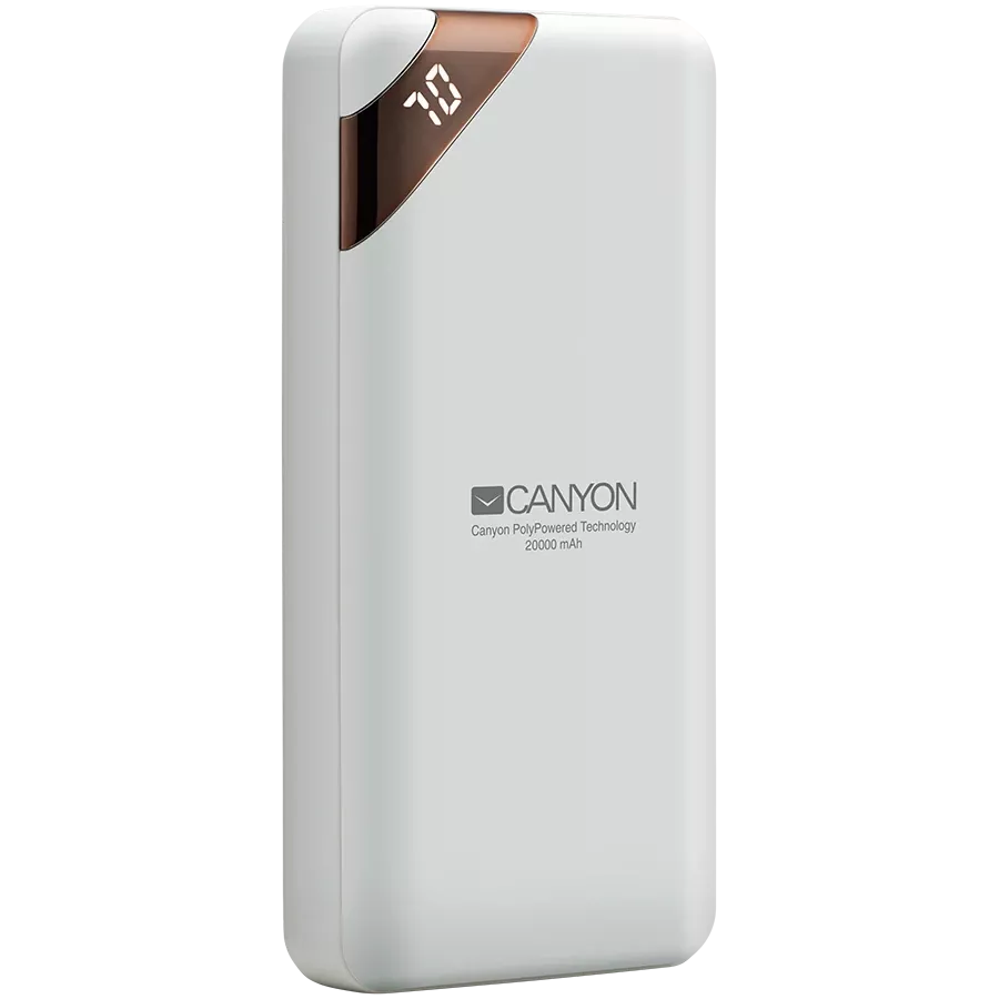 CANYON PB-202 Power Bank, 20000 mAh, Λευκό — Εικών №1