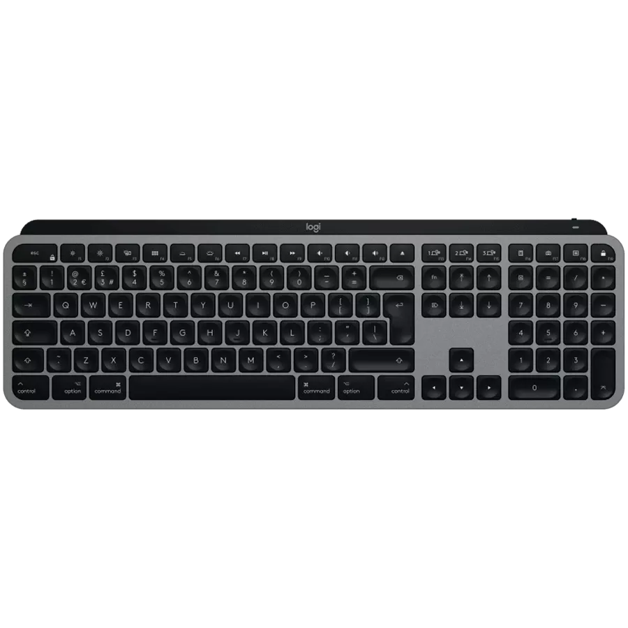 LOGITECH MX Keys Keyboard, Wireless, Space Gray, EN — Image №1