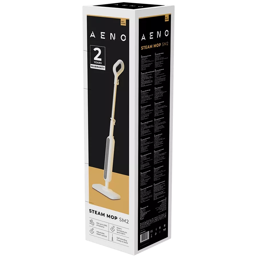 AENO SM2 Steam Mop, Gray/White — Image №14