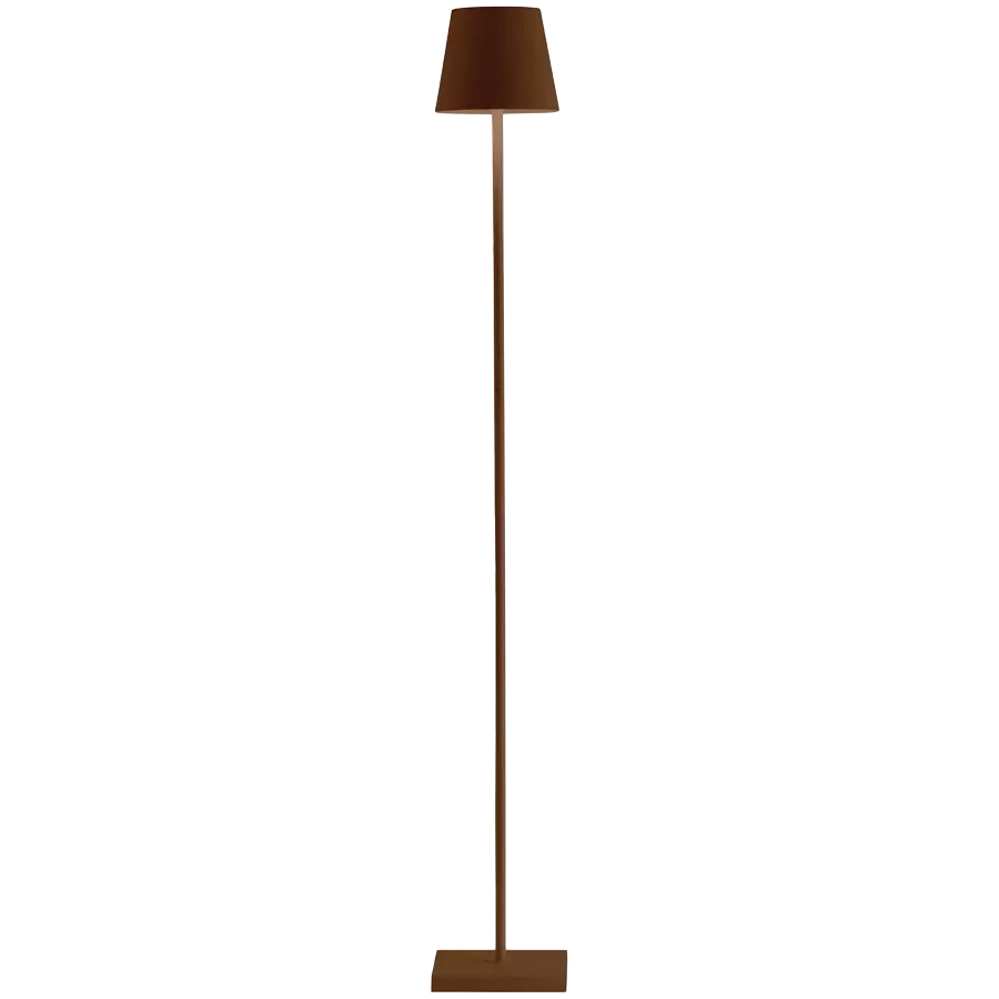 ZAFFERANO POLDINA PRO L FLOOR LAMP 170x170x1220mm. PAINTED CORTEN 5.5W LED 400lm. — Image №1