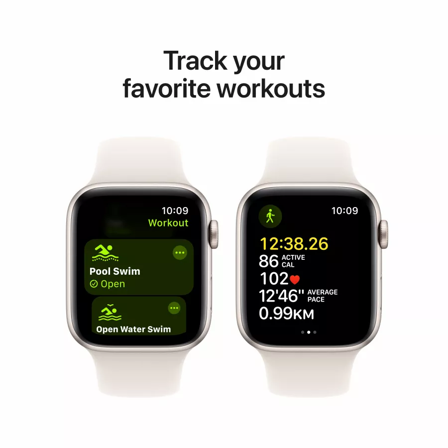 Apple Watch SE GPS Gen.2 (2024)  Starlight Sport Band, S/M, 40mm, Starlight — Image №6