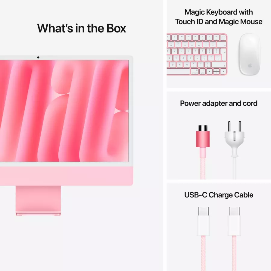 Apple iMac 24", Apple M4 (10C CPU/10C GPU), 24 GB, 512 GB SSD, Pink — Image №9