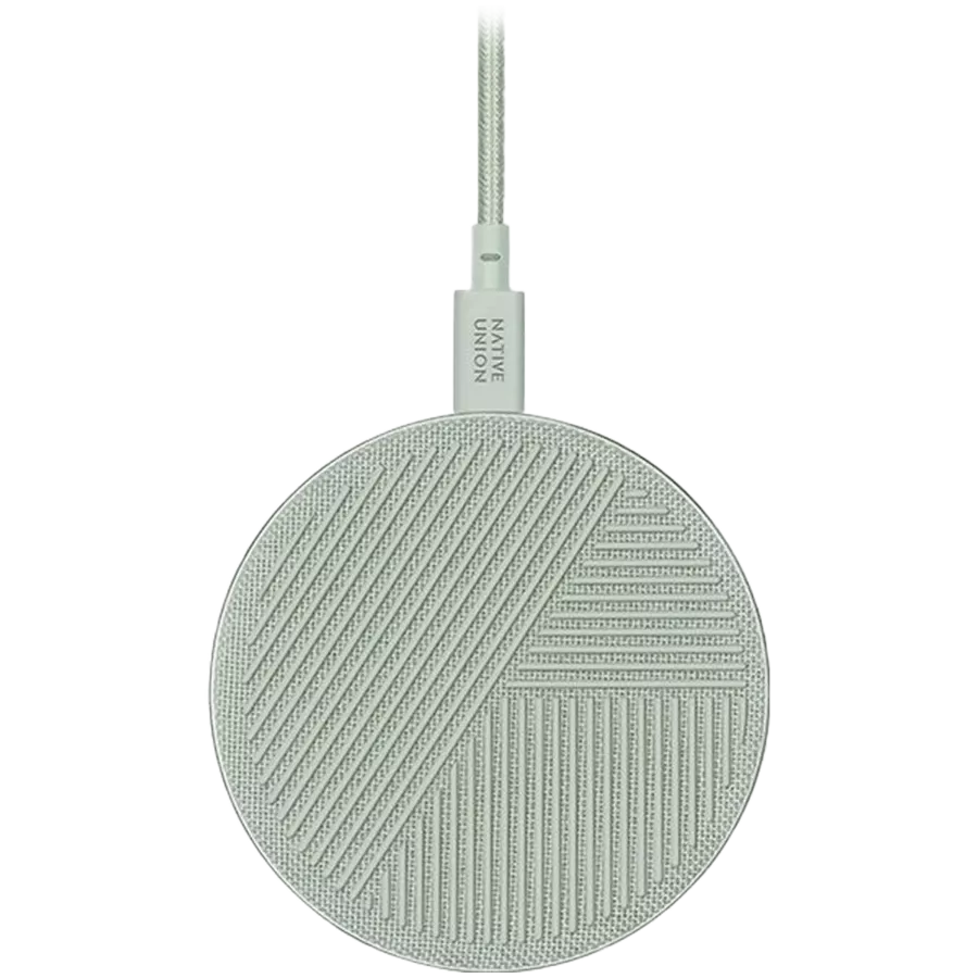 NATIVE UNION Drop Charge Pad Wireless Charger, 10 W, Light Green — Image №2