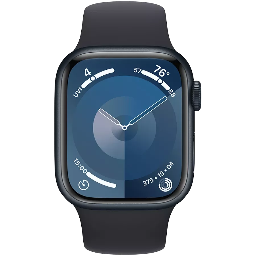 Apple Watch Series 9 GPS, 41mm, Midnight, Midnight Sport Band, S/M — Image №2