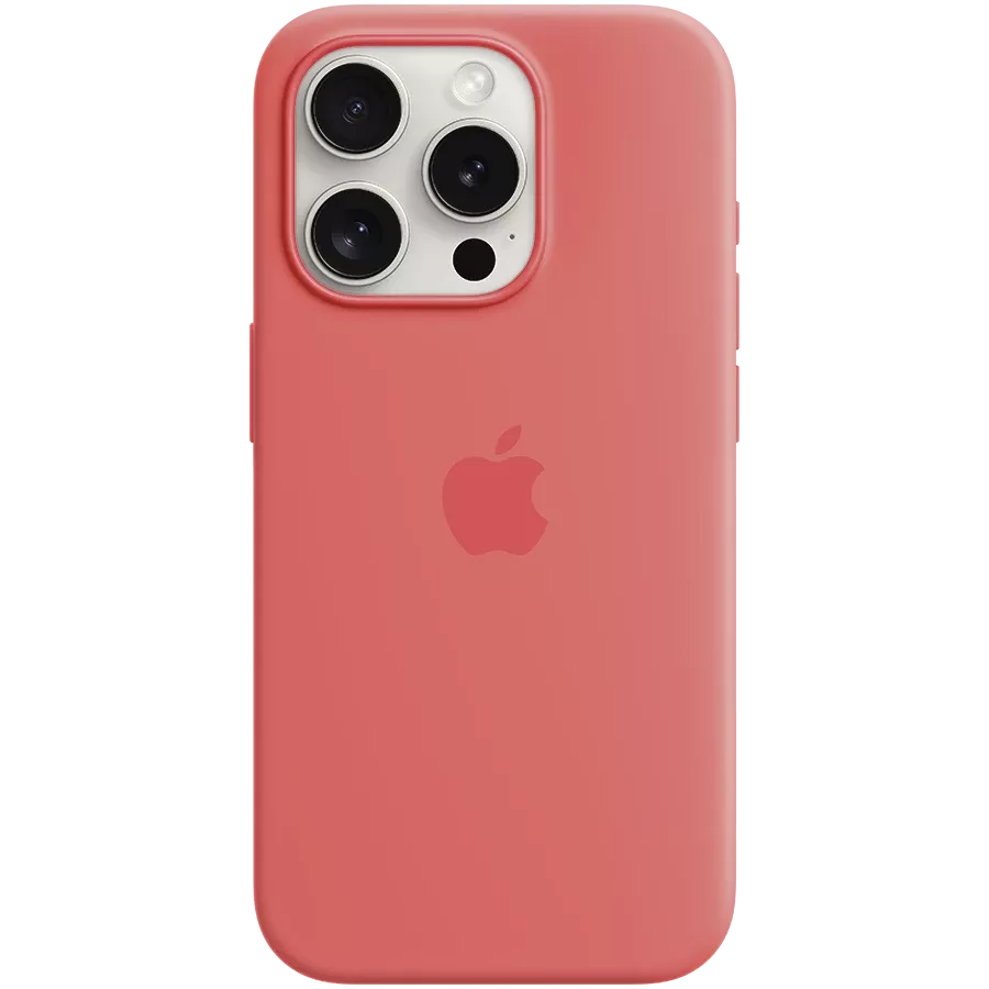 APPLE Case Silicone Case with MagSafe with MagSafe, Guava for iPhone 15 Pro — Image №1