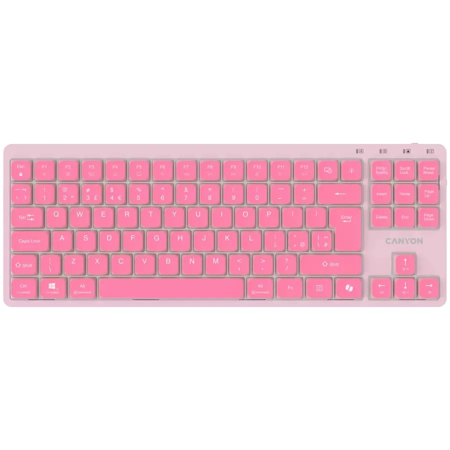 CANYON HKB-10 Keyboard, Wired, Pink — Image №1