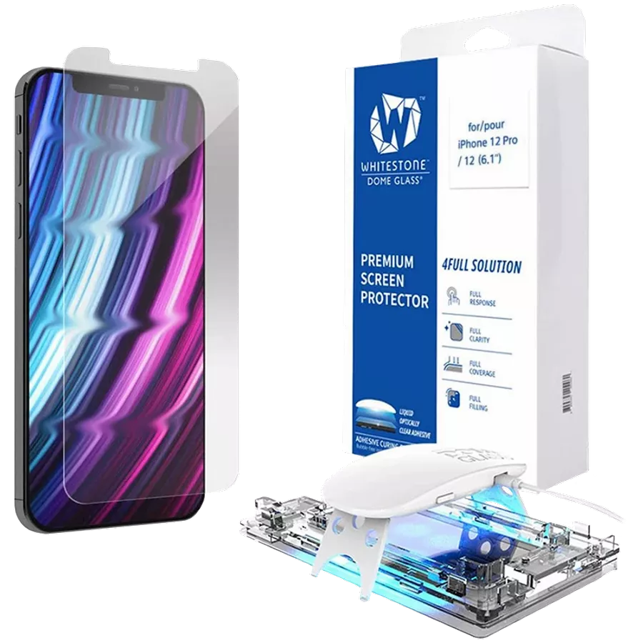 Защитное стекло WHITESTONE Dome glass для iPhone 12/12 Pro — image №1