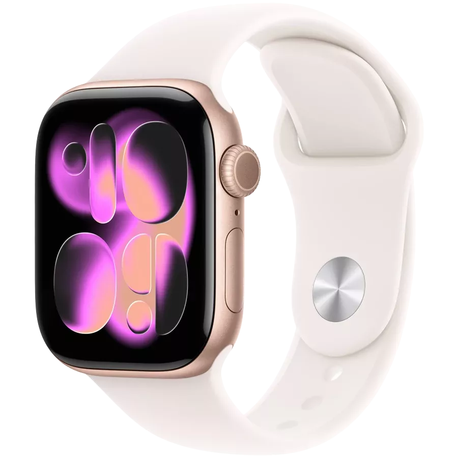 Apple Watch Series 11 GPS, 42mm, Rose Gold Aluminium, Light Blush Sport Band, M/L — Image №1