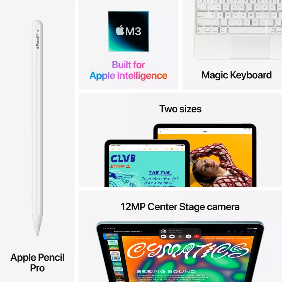 Apple iPad Air 13 (M3), 1 TB, Wi-Fi+4G, 2025, Starlight — Image №10