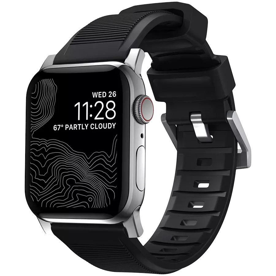 Ζώνη NOMAD Rugged Strap V.2 Για Apple Watch 44/42 Μαύρο (NM1A41SN00) — Εικών №1