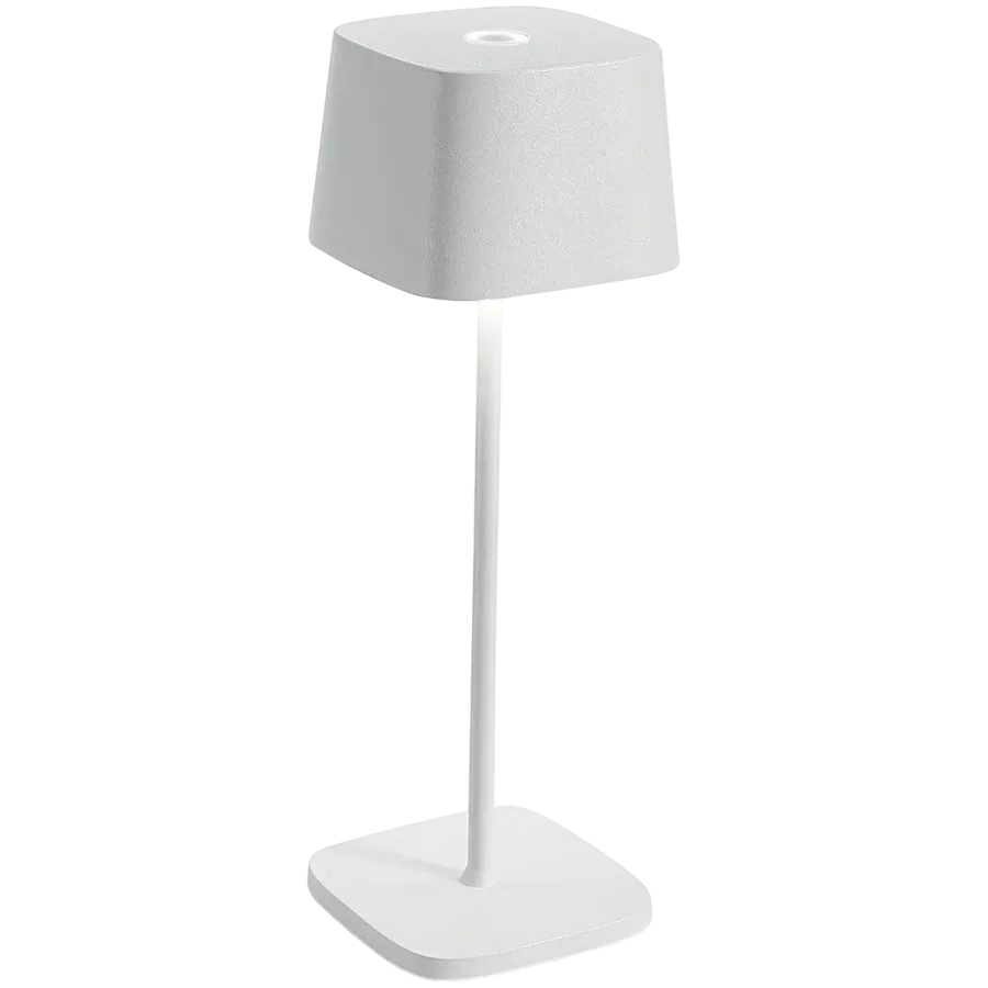 ZAFFERANO OFELIA PRO TABLE LAMP 100x100x290mm. PAINTED MATT WHITE 2.2W LED 131-150lm. — Изображение №1