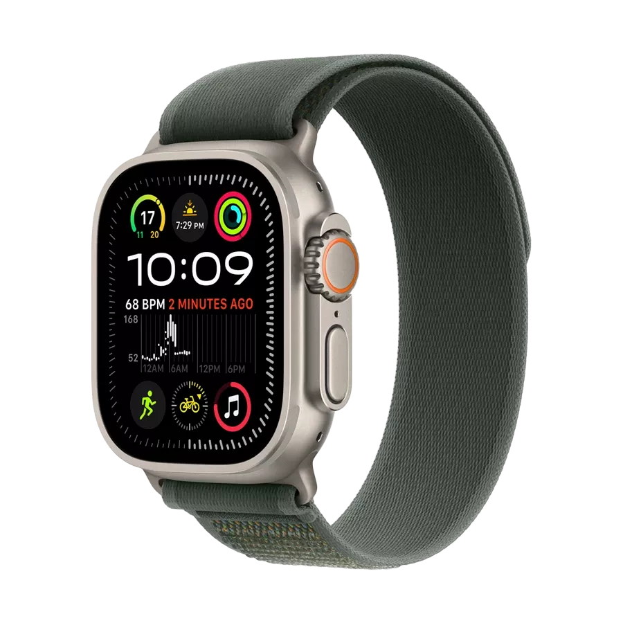Apple 49мм Trail Loop - Natural Titanium Finish Ремешок Trail Loop - Natural Titanium Finish Зеленый для Apple Watch 44/45/46/49 mm — Изображение №2