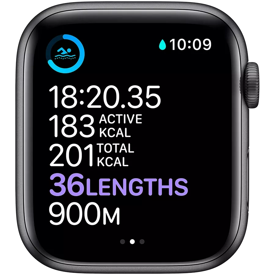 Refurbished Apple Watch Series 6 GPS, 44mm, Space Gray, Black Sport Band, Grade B — Image №4