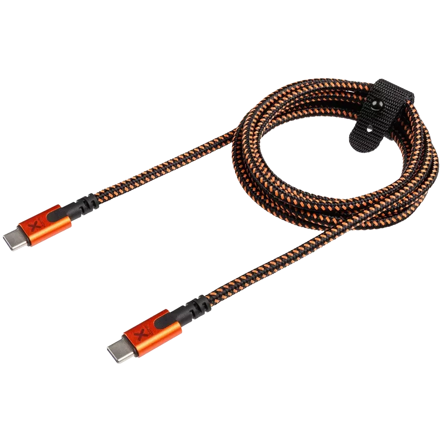 XTORM USB-C Cable, 1.5 m, Black/Orange — Image №2