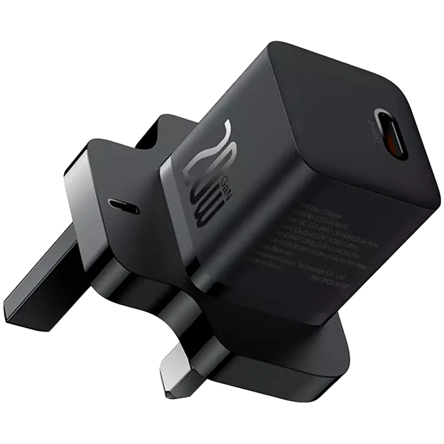 BASEUS Power Adapter USB-C, 20 W, Black — Image №1