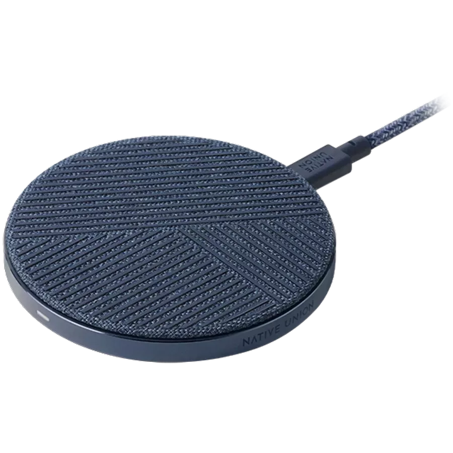 Беспроводное зарядное устройство NATIVE UNION Drop Charge Pad, 10 Вт, Индиго — image №1
