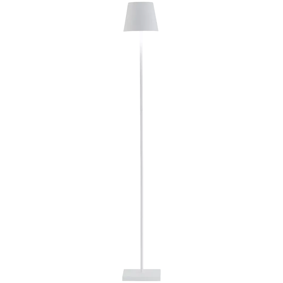 ZAFFERANO POLDINA PRO L FLOOR LAMP 170x170x1220mm. PAINTED MATT WHITE 4.5W LED 400lm. — Image №1