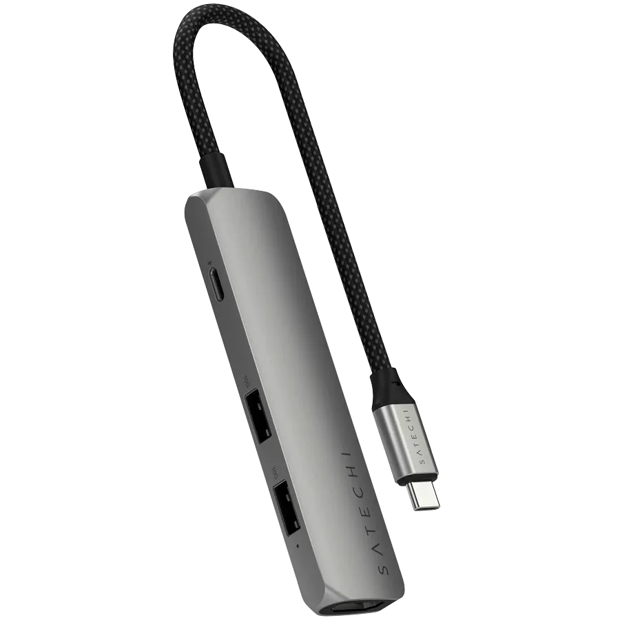 SATECHI  Slim 4 Multiport  Multiport Adapter  Space Gray — Image №1