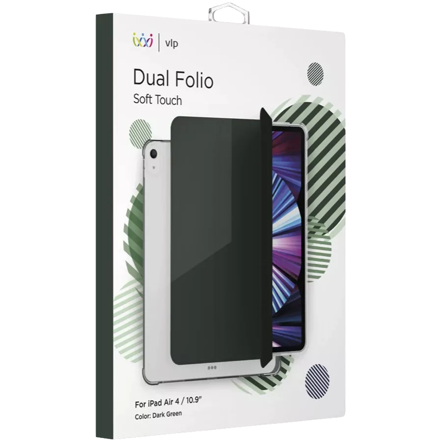 Husă VLP Smart Folio pentru iPad Air (Gen. 4), Dark Green — image №3