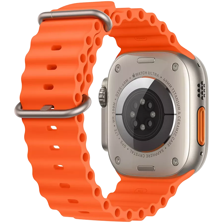 Apple Watch Ultra Series 2 GPS + Cellular, 49mm, Natural, Orange Ocean Band — Image №3