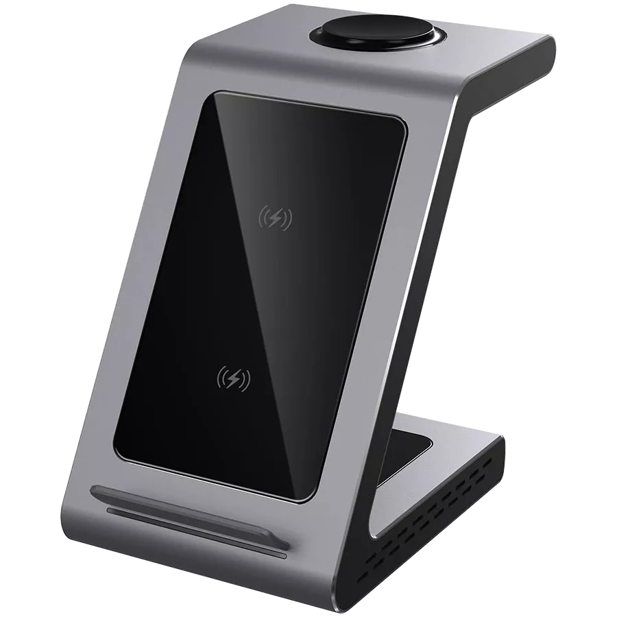 Беспроводное зарядное устройство PRESTIGIO ReVolt A8, 10 Вт, Серый — image №1