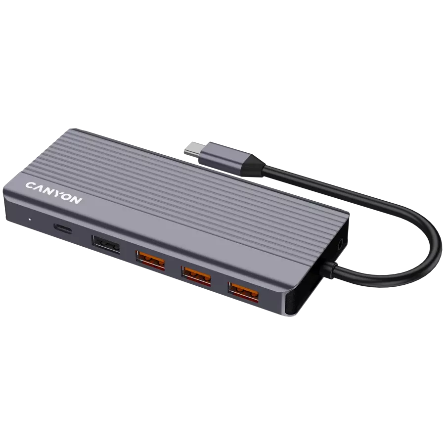 CANYON  Multiport Adapter 13in1 USB C hub Сірий — Зображення №3