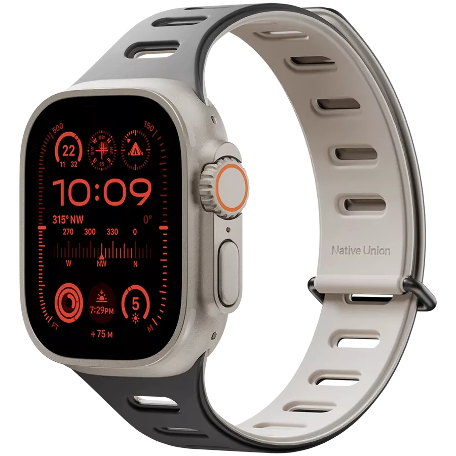 NATIVE UNION Active Watch Band 42/44/45/49mm Band Extension Active Watch Band Black/Sandstone for Apple Watch 42/44/45/49 mm — Image №1