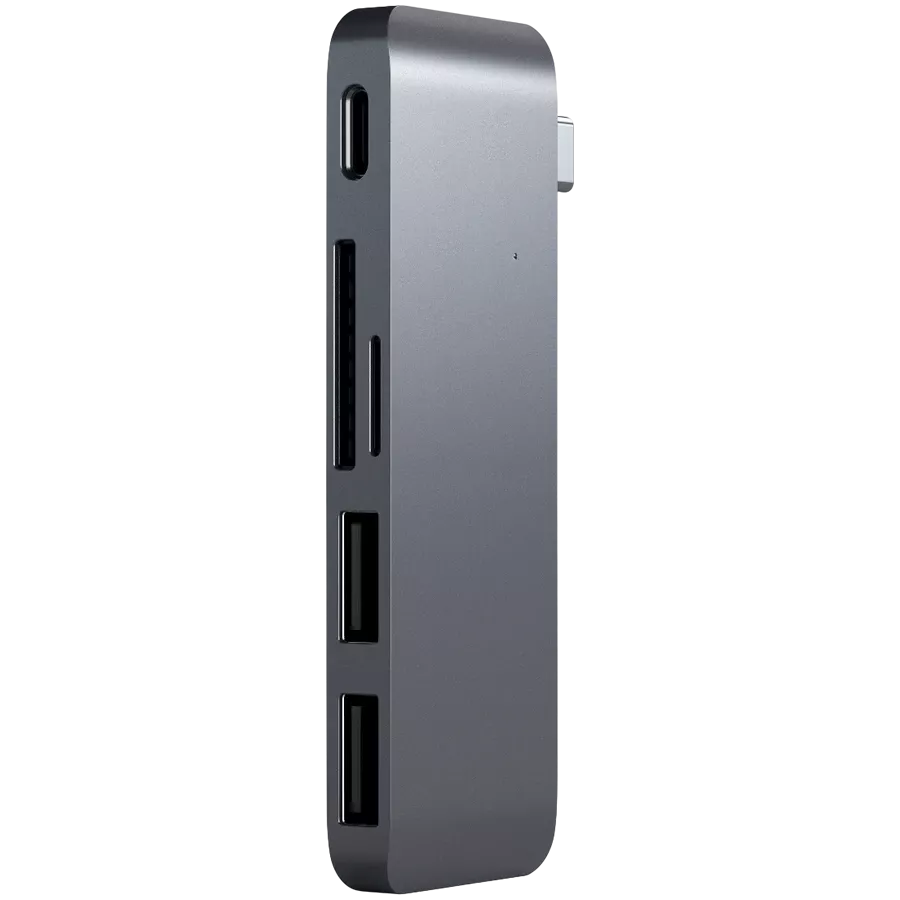 Адаптер Satechi Type-C USB 3.0 Passthrough Hub Space Gray — Зображення №1