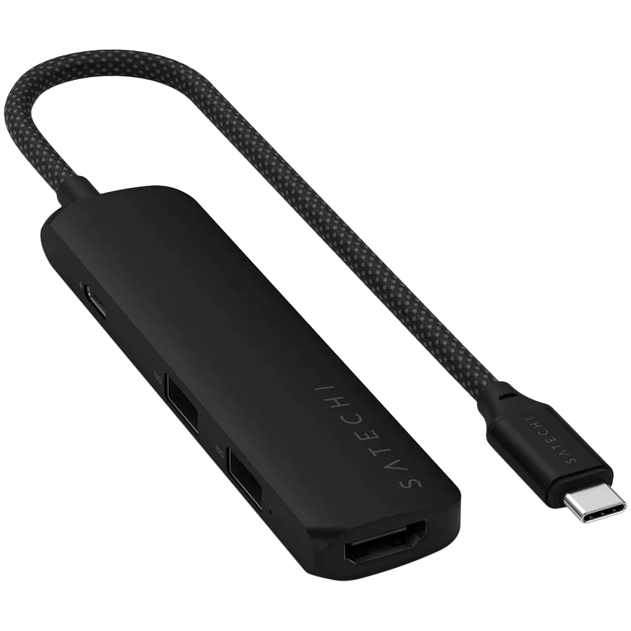SATECHI  Slim 4 Multiport  Multiport Adapter  Black — Image №2