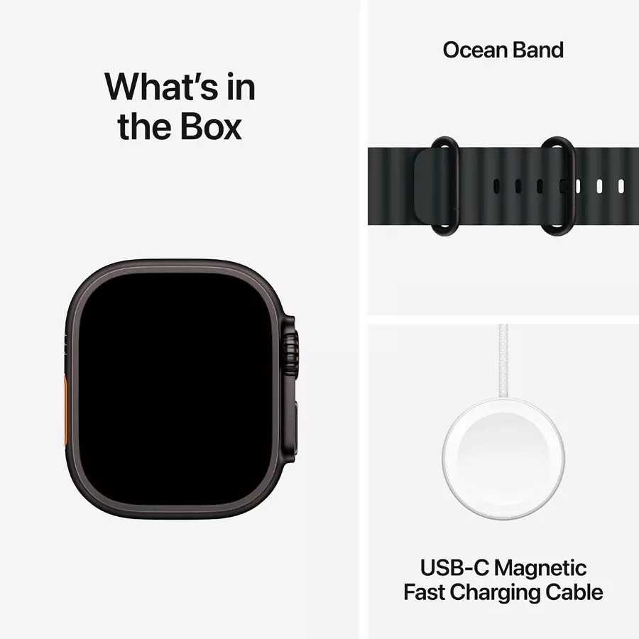 Apple Watch Ultra 2 2024  Black Ocean Band, 49mm, Black Titanium — Image №9