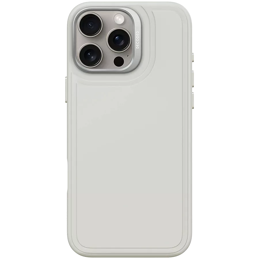 Husă DECODED din silicon cu MagSafe pentru iPhone 16 Pro Max, Stone Gray — image №1