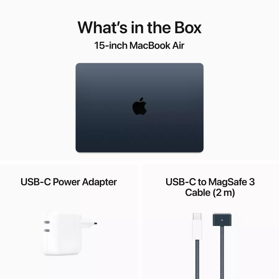 Apple MacBook Air 15.3"  Apple M3 (8C CPU/10C GPU), 8 GB, 512 GB, Midnight — Image №9